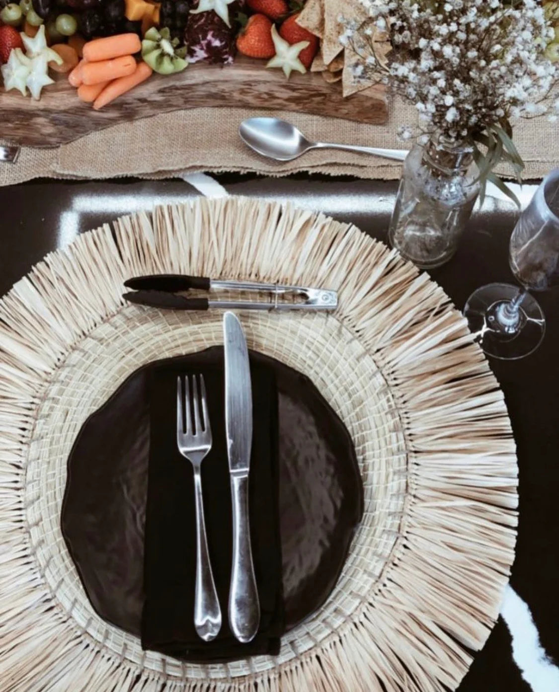 Raffia Sunburst Placemats - Large (set of 4)