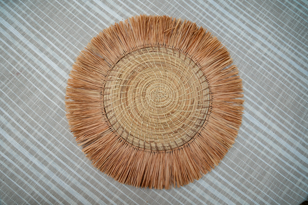 Raffia Sunburst Placemats - SMALL (set of 4)